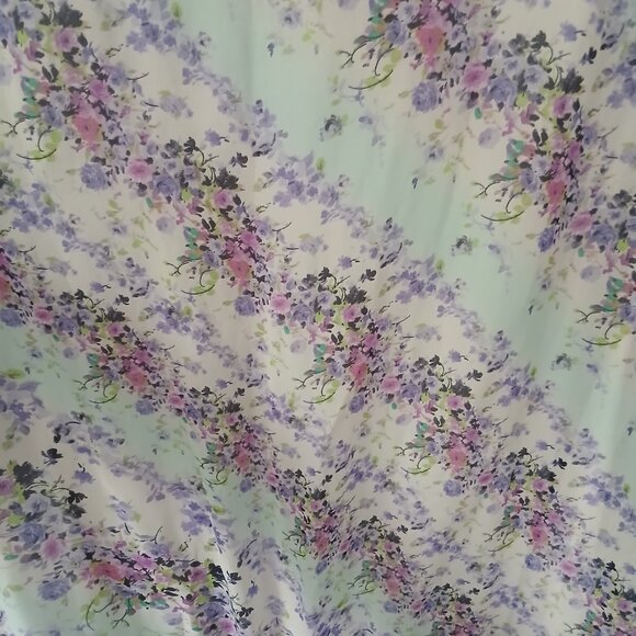 Nina Leonard Size 12 Sleeveless Midi Layered Ruffle Hem Dress Floral Blue Pink - Picture 12 of 16